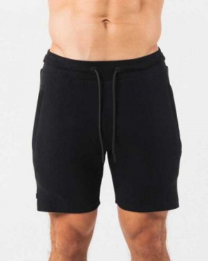 Black Men's Alphalete Identity 6” Shorts | UAE-819653