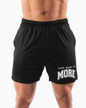 Black Men's Alphalete LDB More Mesh 6” Shorts | UAE-296813