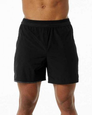 Black Men's Alphalete Studio 6" Shorts | UAE-725396