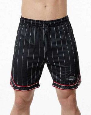 Black Men's Alphalete Varsity Basketball 9" Shorts | UAE-263174