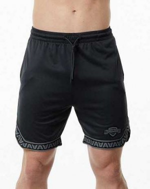 Black Men's Alphalete Varsity Basketball 9" Shorts | UAE-857920