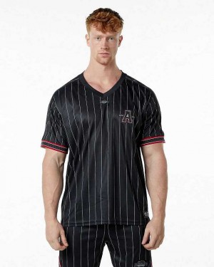 Black Men's Alphalete Varsity NFL Jersey | UAE-290846