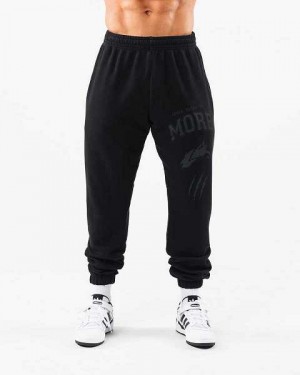 Black Unisex Alphalete Earth Dye Graphic Jogger | UAE-342506