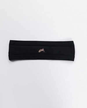 Black Unisex Alphalete Wolf Head Airtech Headband | UAE-435987