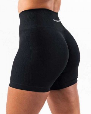 Black Women's Alphalete Amplify Contour 5" Shorts | UAE-790516