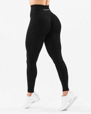 Black Women's Alphalete Amplify Leggings | UAE-601435