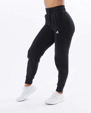 Black Women's Alphalete ELMTS Cuffed Jogger | UAE-023548