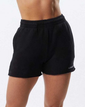 Black Women's Alphalete HCTS 3.5" Shorts | UAE-257683