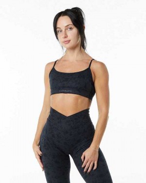 Black Women's Alphalete Surface Limitless Sports Bra | UAE-706854