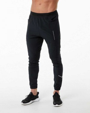 Black / Silver Men's Alphalete Studio Jogger | UAE-864902