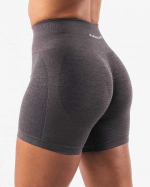 Blue Grey Women's Alphalete Amplify Contour 5" Shorts | UAE-261509