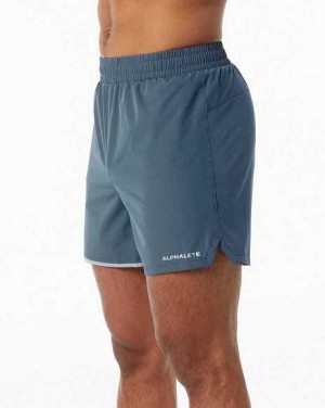 Blue Men's Alphalete Core Stride 5” Shorts | UAE-650712