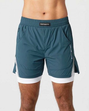 Blue Men's Alphalete Infinity Speed 5.5" Shorts | UAE-065782