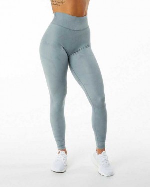 Blue Women's Alphalete Alphalux Wonder Leggings | UAE-806391