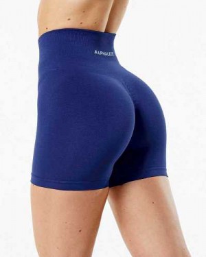 Blue Women's Alphalete Amplify 4.5" Shorts | UAE-368514