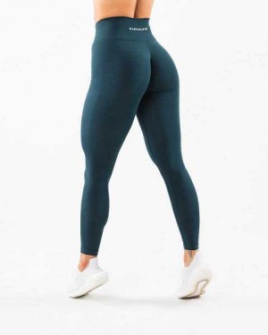 Blue Women's Alphalete Amplify Leggings | UAE-419352