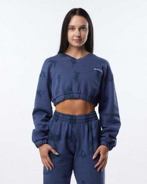 Blue Women's Alphalete HCTS Sweater | UAE-638750