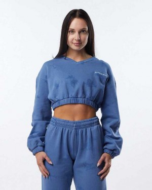 Blue Women's Alphalete HCTS Sweater | UAE-640831