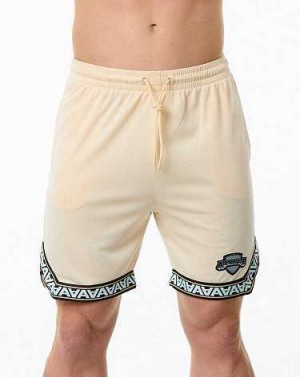 Brown Men's Alphalete Varsity Basketball 9" Shorts | UAE-379246