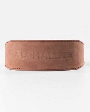 Brown Unisex Alphalete Core Weightlifting Belt | UAE-543612