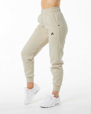 Brown Women's Alphalete ELMTS Cuffed Jogger | UAE-792150