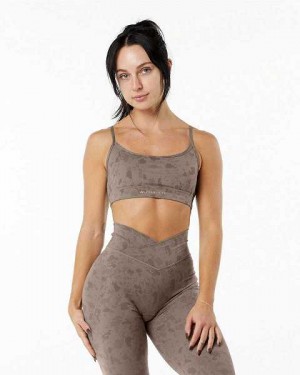 Brown Women's Alphalete Surface Limitless Sports Bra | UAE-538924