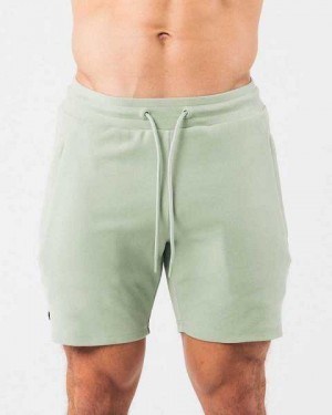 Green Men's Alphalete Identity 6” Shorts | UAE-043589