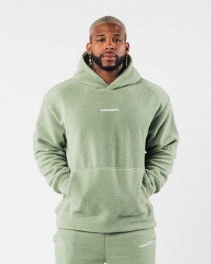 Green Men's Alphalete King Hoodie | UAE-480163