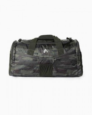 Green Unisex Alphalete Essential Duffel Bag | UAE-962174