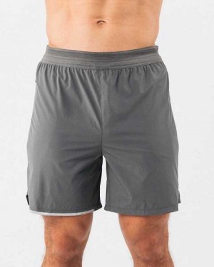 Grey Men's Alphalete Studio 6" Shorts | UAE-724690