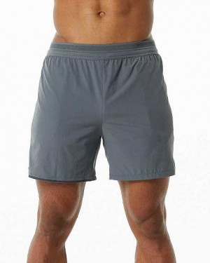 Grey Men's Alphalete Studio 6" Shorts | UAE-809675