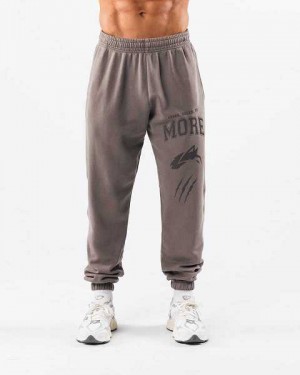 Grey Unisex Alphalete Earth Dye Graphic Jogger | UAE-387926