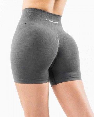 Grey Women's Alphalete Amplify 4.5" Shorts | UAE-174632