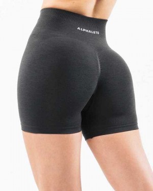 Grey Women's Alphalete Amplify 4.5" Shorts | UAE-278563