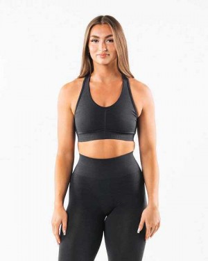 Grey Women's Alphalete Amplify Sports Bra | UAE-716824