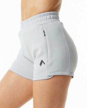 Grey Women's Alphalete ELMTS Athletic 3.5" Shorts | UAE-281947