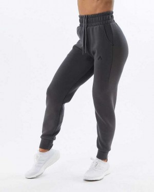 Grey Women's Alphalete ELMTS Cuffed Jogger | UAE-528012