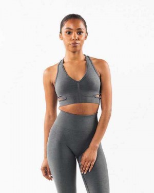 Grey Women's Alphalete Stratus Sports Bra | UAE-538942