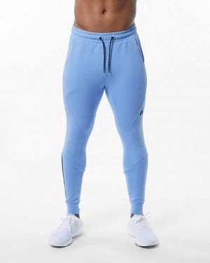 Light Blue Men's Alphalete ELMTS Cuffed Jogger | UAE-623180