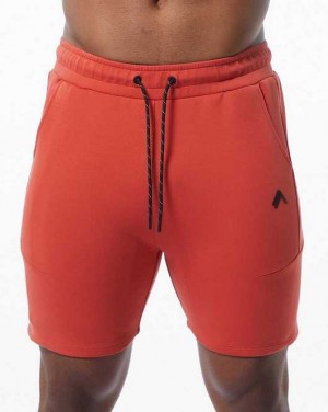 Orange Men's Alphalete ELMTS Athletic 6" Shorts | UAE-504712