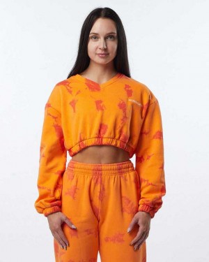 Orange Women's Alphalete HCTS Sweater | UAE-471692