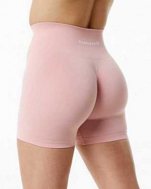 Pink Women's Alphalete Amplify 4.5" Shorts | UAE-301289