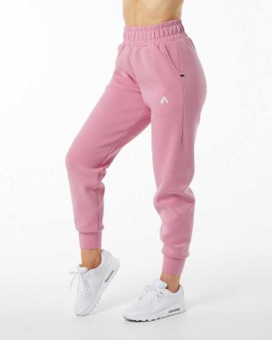 Pink Women's Alphalete ELMTS Cuffed Jogger | UAE-518694