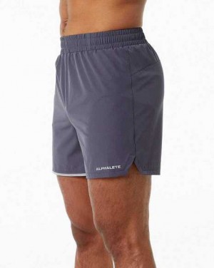 Purple Men's Alphalete Core Stride 5” Shorts | UAE-521738