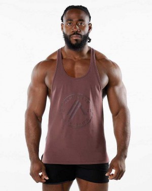 Purple Men's Alphalete Dynasty Stringer Tanks | UAE-830269