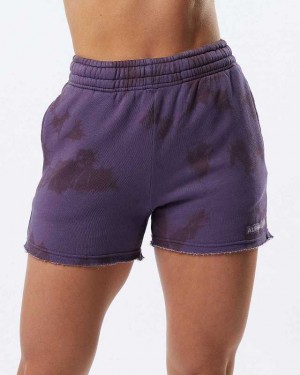 Purple Women's Alphalete HCTS 3.5" Shorts | UAE-591860