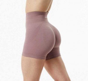 Purple Women's Alphalete Ozone 5.5" Shorts | UAE-647128