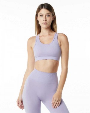 Purple Women's Alphalete Revival Sports Bra | UAE-604398