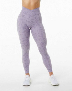 Purple Women's Alphalete Surface Power Leggings | UAE-581963