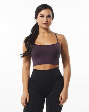 Purple Women's Alphalete Ultrasoft Camisole Tanks | UAE-213549